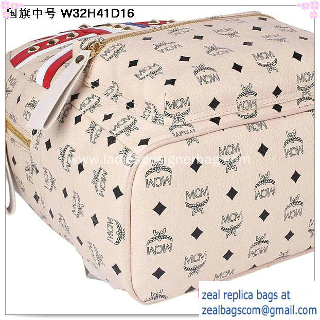 High Quality Replica MCM Medium Flag of UK Backpack MC5173 Beige - Click Image to Close